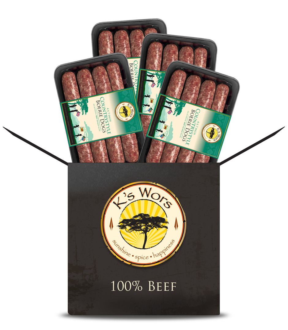 GIANT BEEF BOERIE DOGS BUNDLE [100% beef] ** Price includes Postage & Packaging **